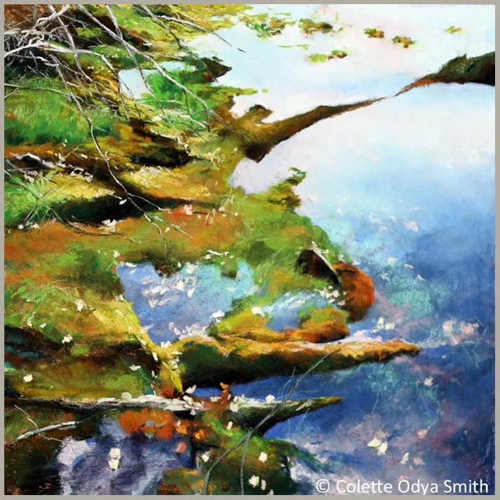 Giving Ground - Pastel/watercolor - 20” x 20”