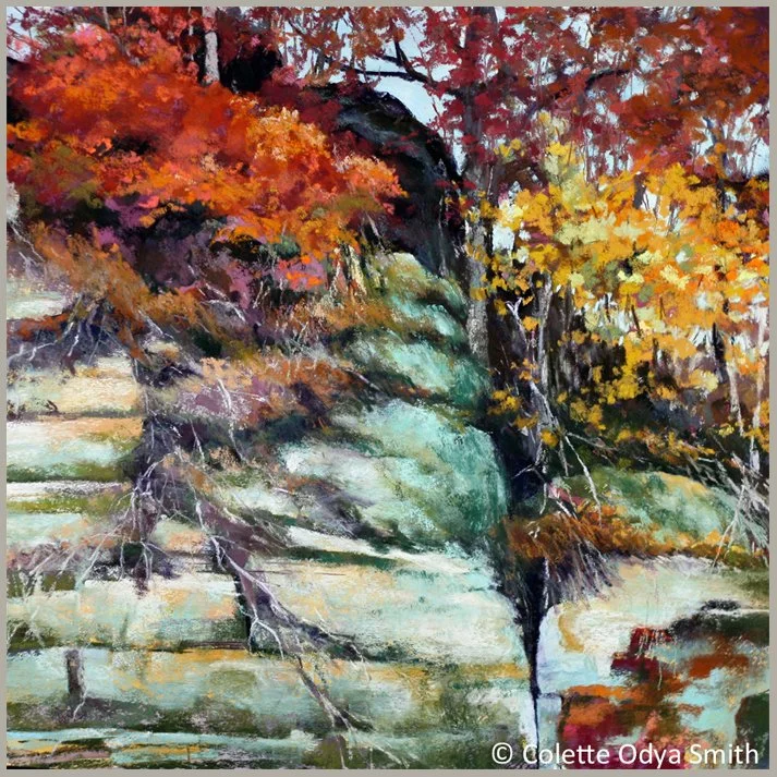 In Full Flower - Pastel/watercolor - 20” x 20”