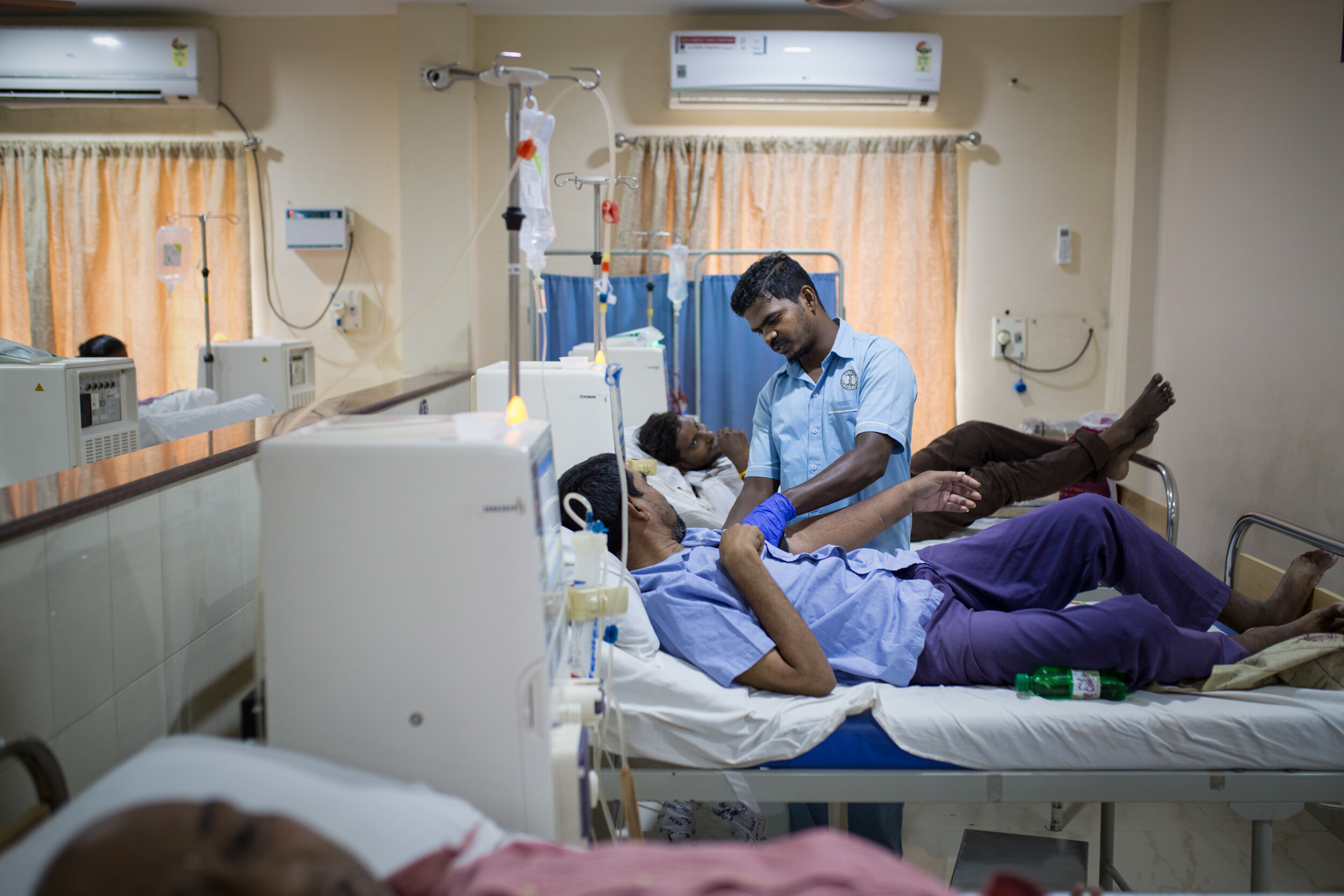  A dialysis center in Chennai, the medical capital of India.  