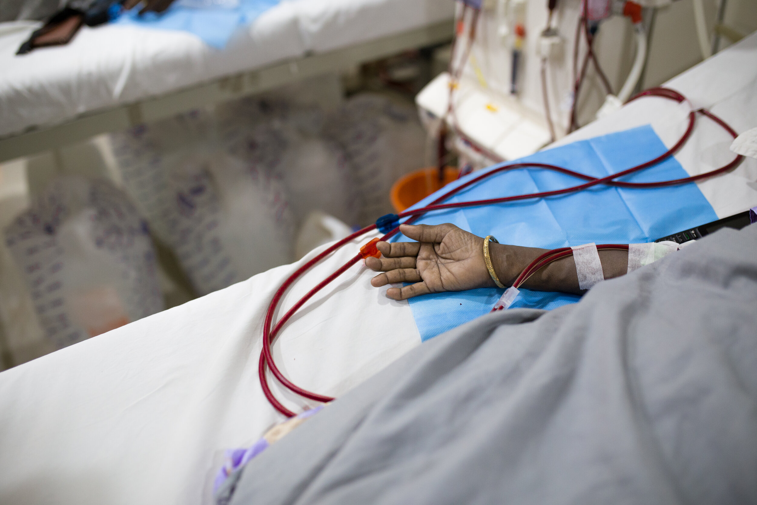  Rani undergoes dialysis at a center in Chennai, India 