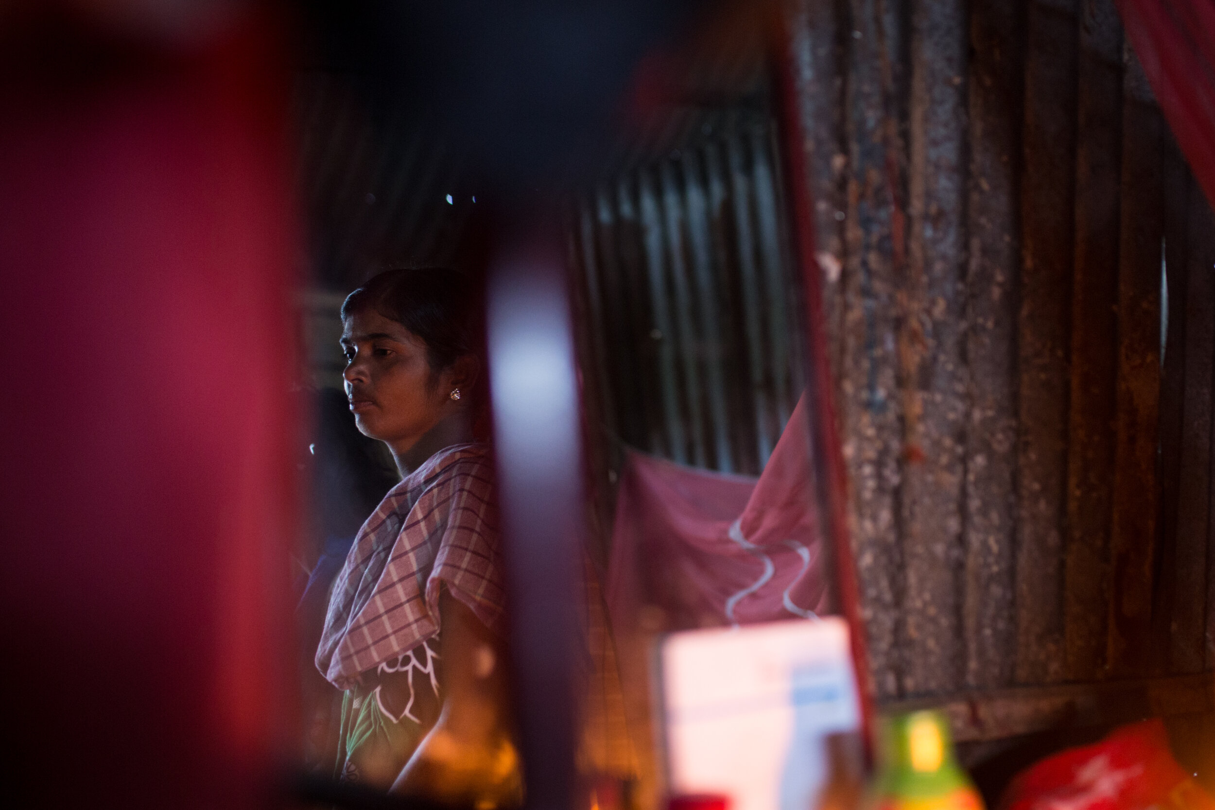  Mouli * (left) is a 27 year old woman from the village of J in West Bengal. She is set to sell her kidney in the following months, and has already received half of the money.      *name changed 