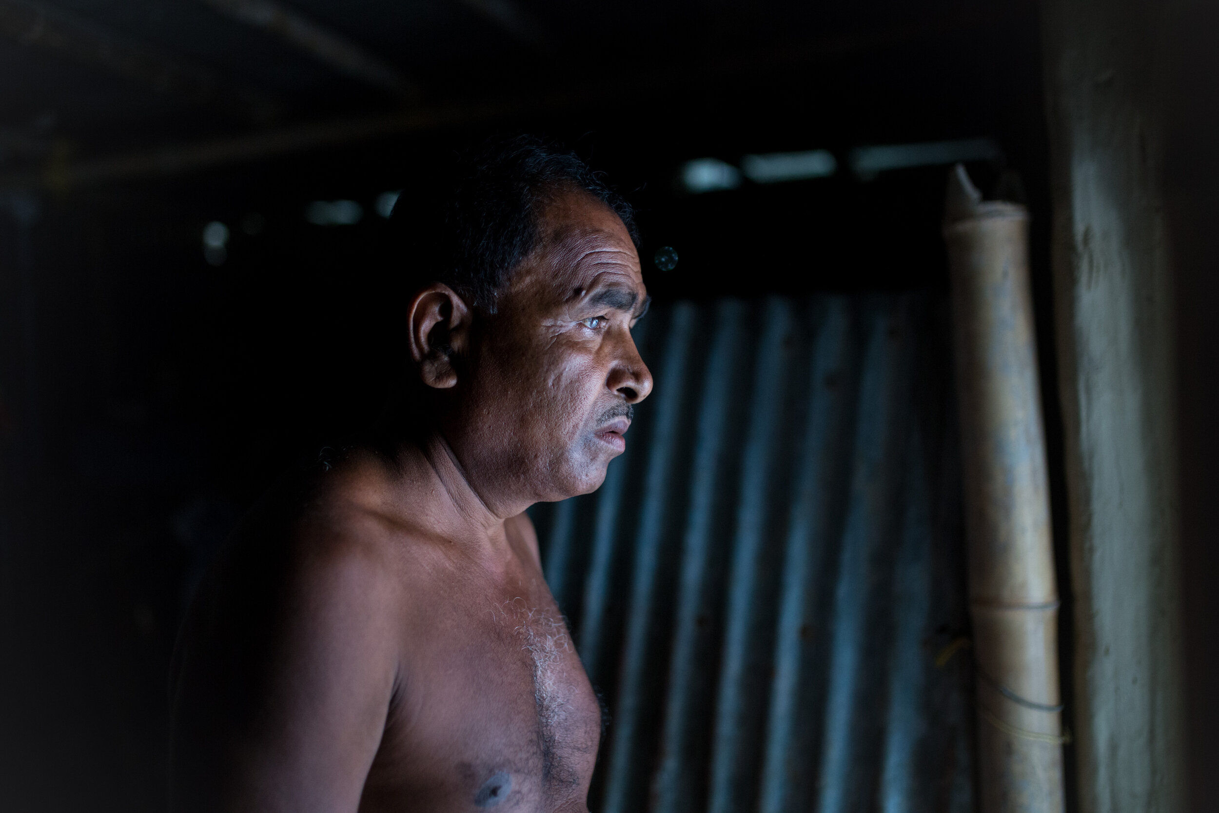  Basav * in his home in West Bengal. He a 55 year old man, who had to sell his kidney to pay for one of his daughter’s dowry. Since then, both his wife and son have sold their organs for the same reason.   *name changed  