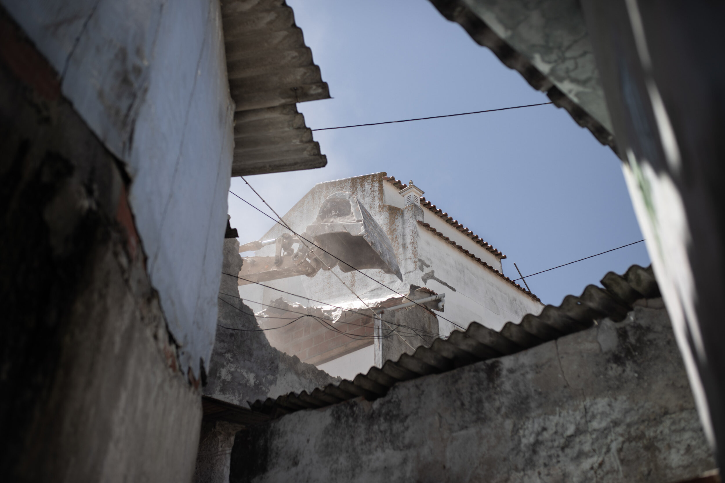  A house is demolished in Quinta da Laje, a slum in Lisbon's suburbs.  June, 2019 