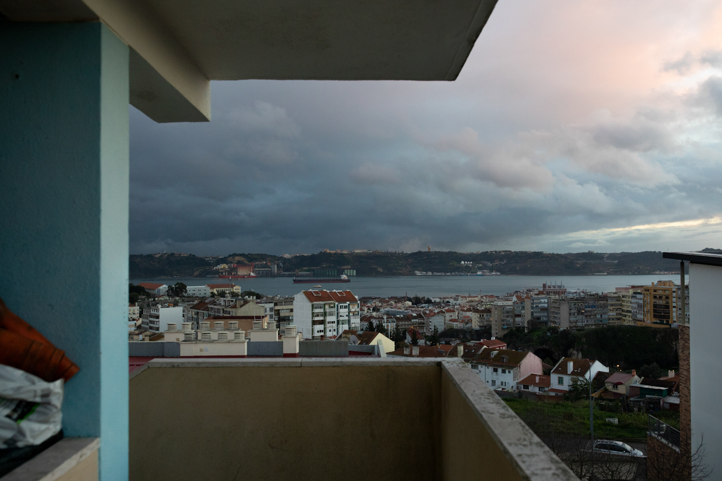  9th of January 2020   The view from Joana Ferreira's home in Lisbon.    They have been occupying this home for more than a year, because they cannot afford housing in the private market.  