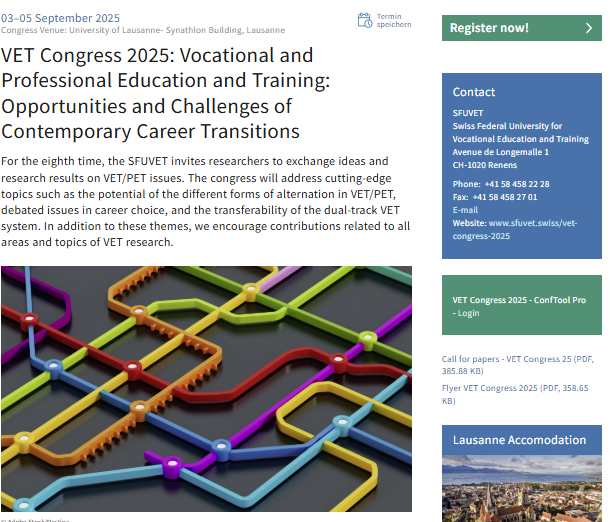 Open Symposium during the VET Congress 2025: Vocational and Professional Education and Training: Opportunities and Challenges of Contemporary Career Transitions