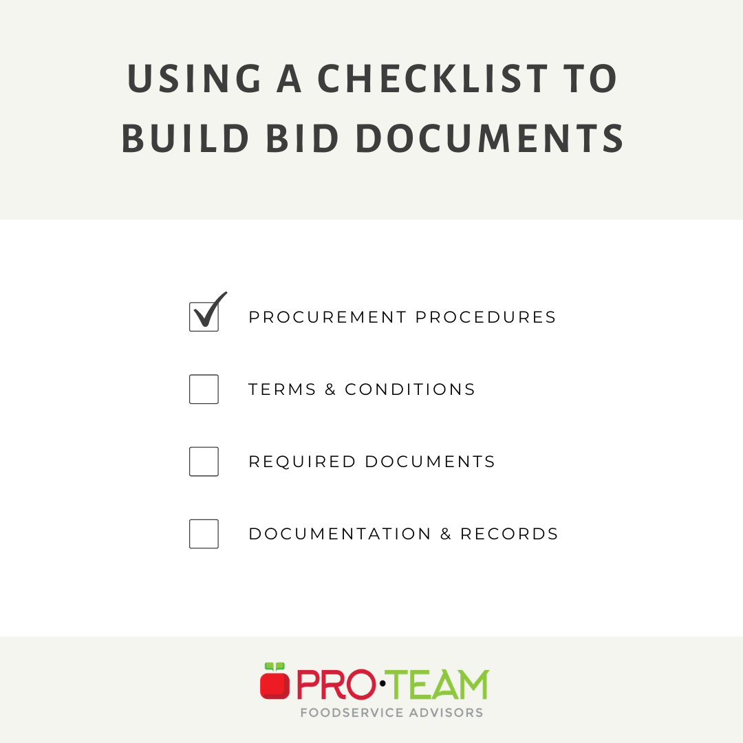 Using a Checklist to Build Bid Documents