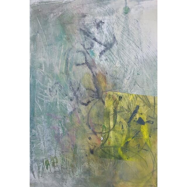 Sylvan- oil and cold wax on Arches oil paper 14&rdquo;x11&rdquo; #oilandcoldwaxmedium #oilandcoldwaxart #womenwhopaint #abstractart #contemporaryart #rockporttx