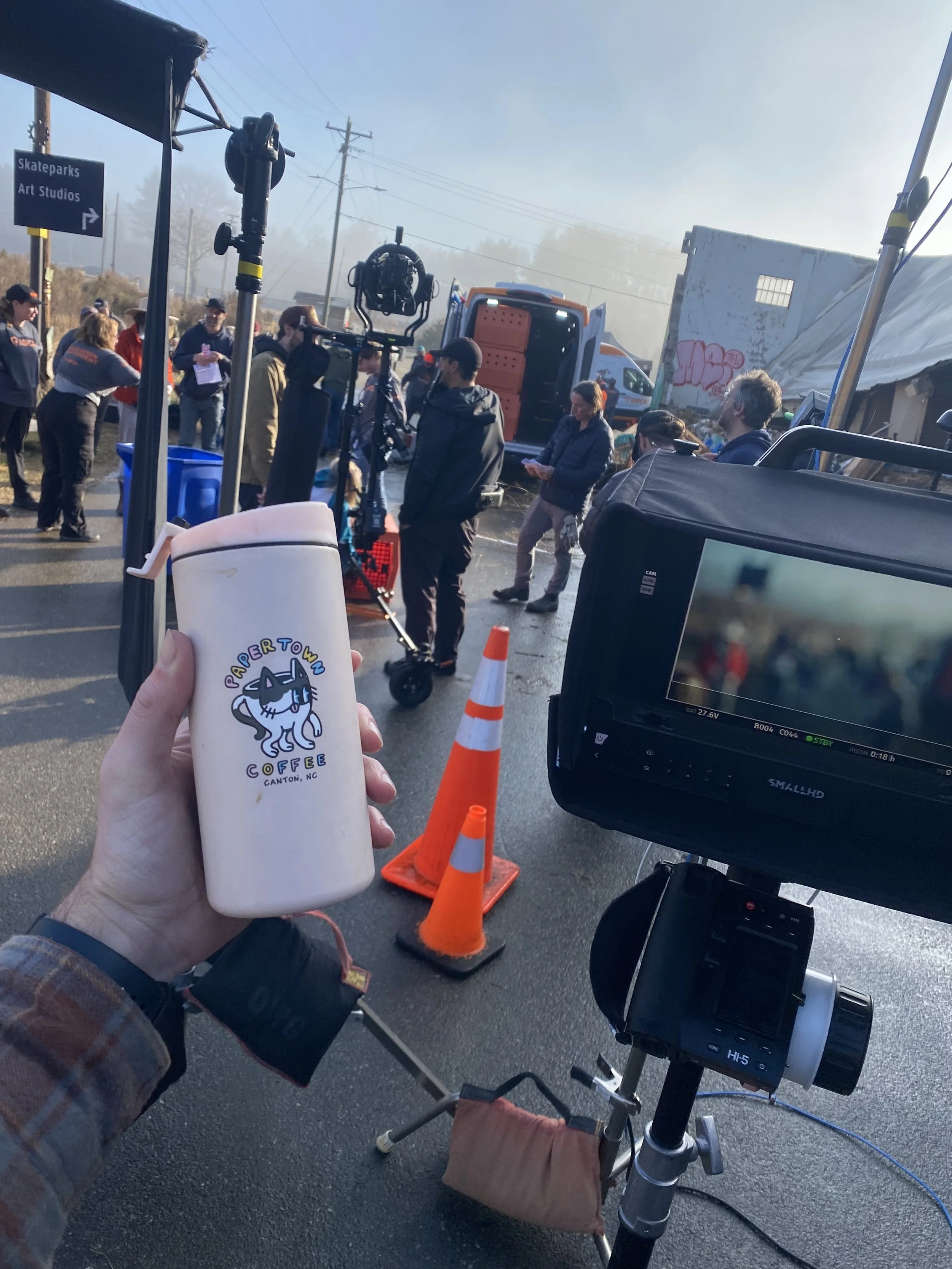 ASPCA Commercial shoot I weas Camera Assistant on in Asheville, NC