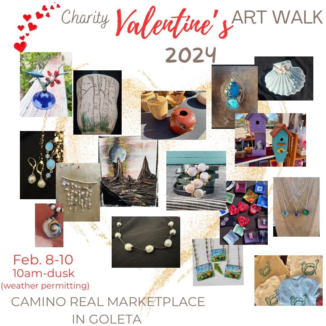 Valentine's Day is just around the corner!❤️&zwj;🔥😍🎁🍬💖✨💘🥰🍥💝 Don't miss the Valentine's Day Charity Artwalk at Camino Real Marketplace. Find locally hand crafted gifts and treasures, February 8th to 10th from 10am to dusk.