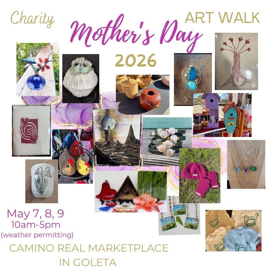 Coming this weekend to Camino Real Marketplace the Mother's Day Charity Art Walk! 🤩🎨🌞🌷 Find something unique for Mom!

10% of proceeds goes to Girsh Park
For this and other Marketplace events go to https://www.caminorealmarketplace.net/happenings
