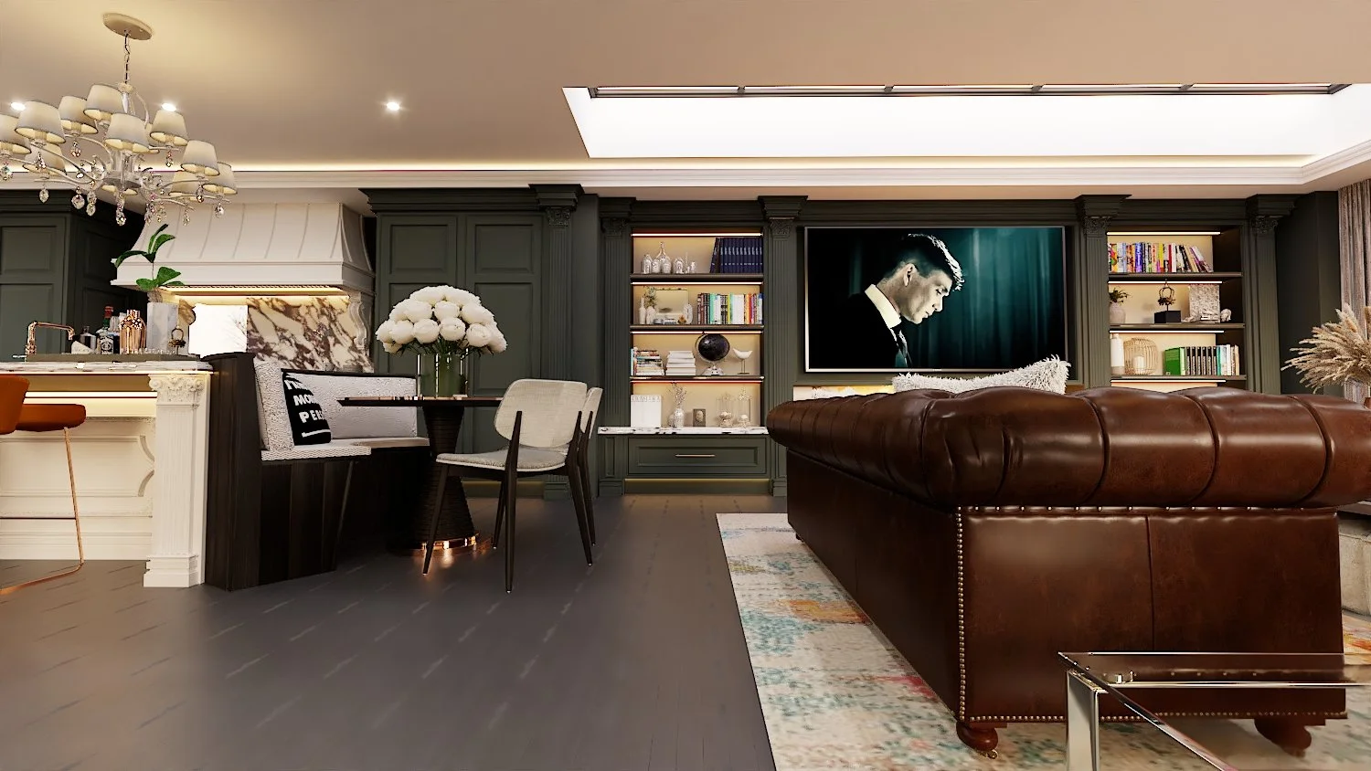 Contemporary luxury kitchen designed by Darren Morgan Design with a focus on layout, functionality and family living.