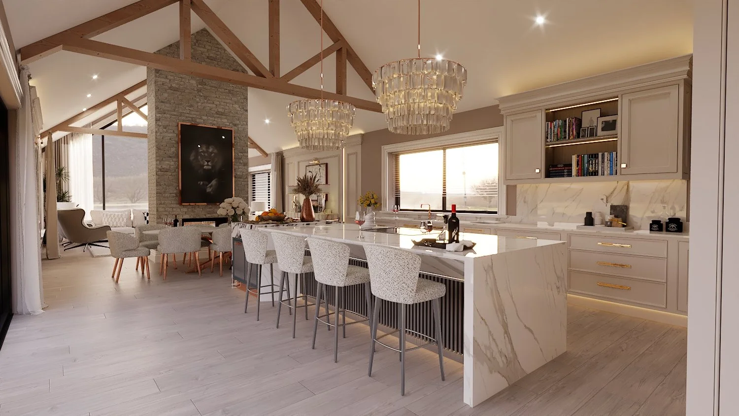 Luxury kitchen design consultancy by Darren Morgan Design showing a bespoke kitchen created before manufacturer selection.