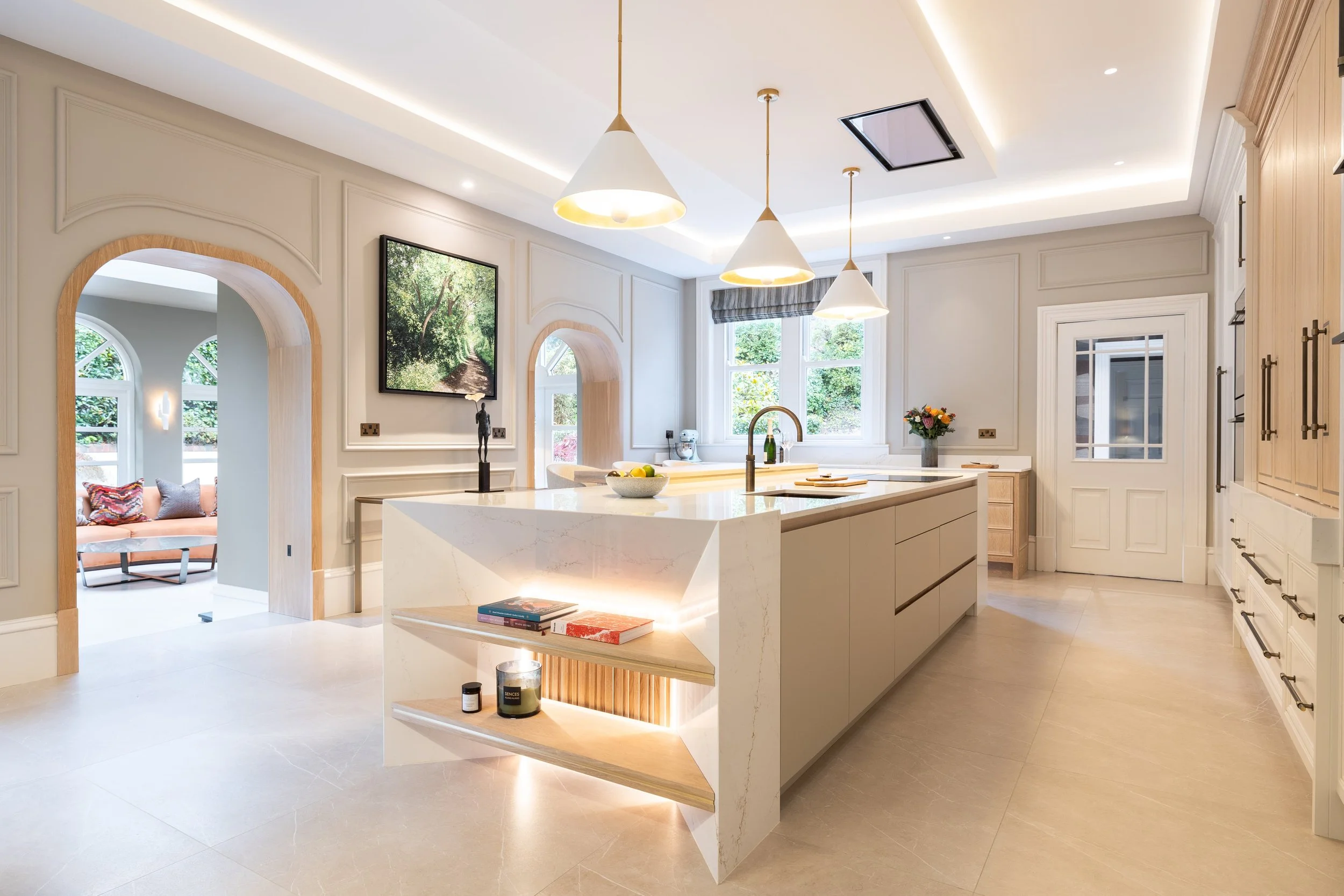 Luxury kitchen design consultancy by Darren Morgan Design showing a bespoke kitchen created before manufacturer selection.