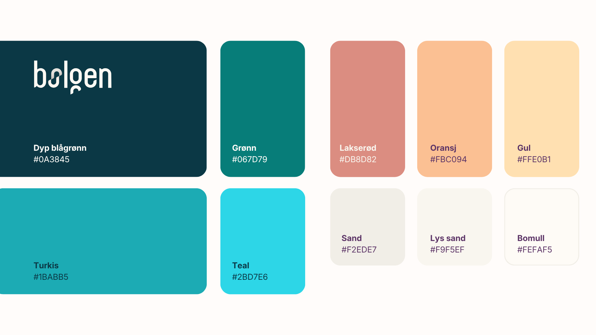Bølgen Media and Bølgen Social color palette 