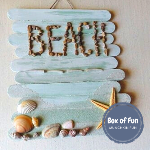 Craft Stick Beach Sign — Munchkin Fun At Home