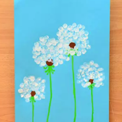 Fingerprint Dandelion Card — Munchkin Fun At Home