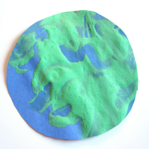 Puffy Paint Earth Day Craft - No Time For Flash Cards