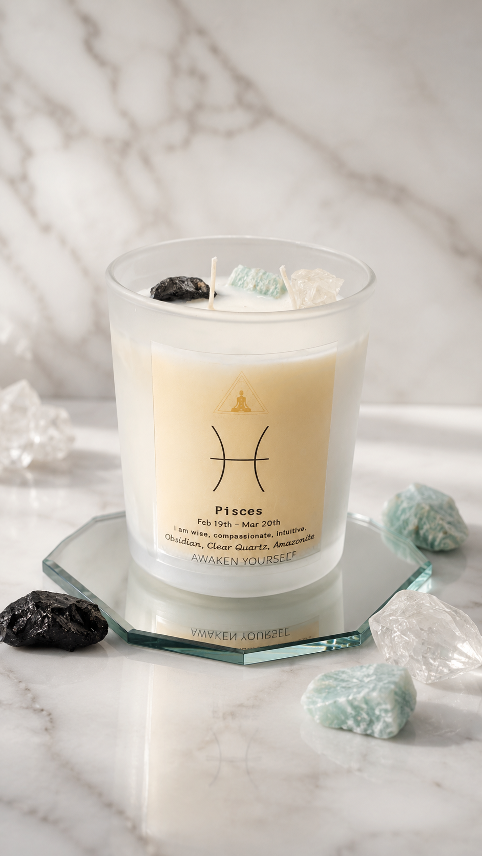 Pisces  Zodiac Candle