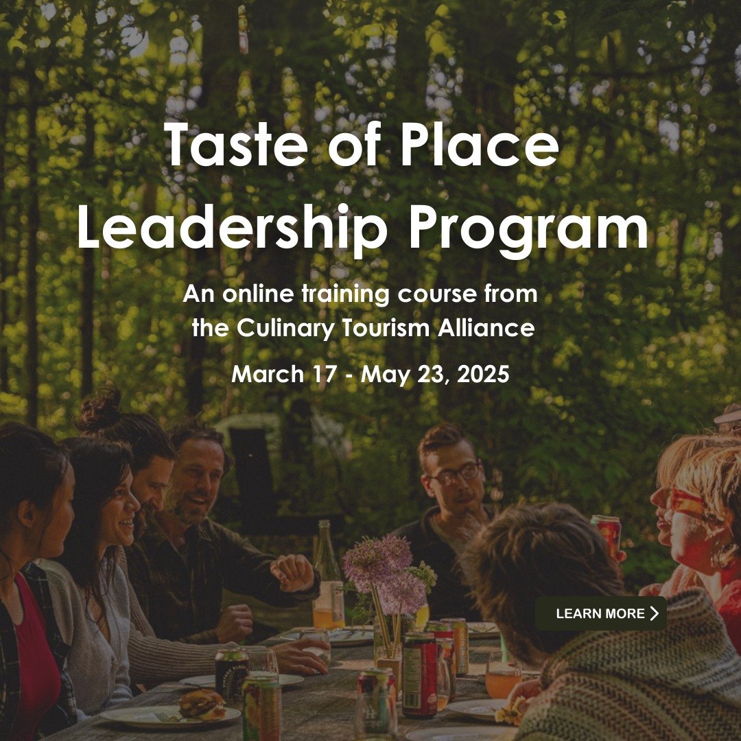 Want to support the sustainable growth of culinary tourism and agritourism in your community?

The Taste of Place Leadership course teaches DMO staff how to support the growth of culinary and agritourism in their communities. The program will run fro