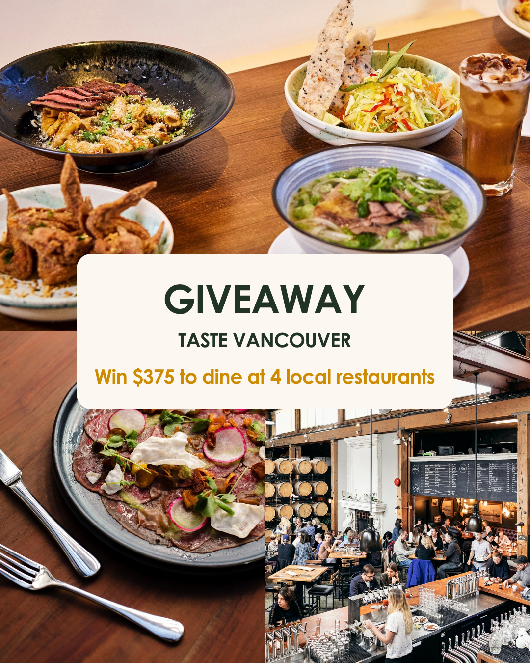 Vancouver Dining Prize Package