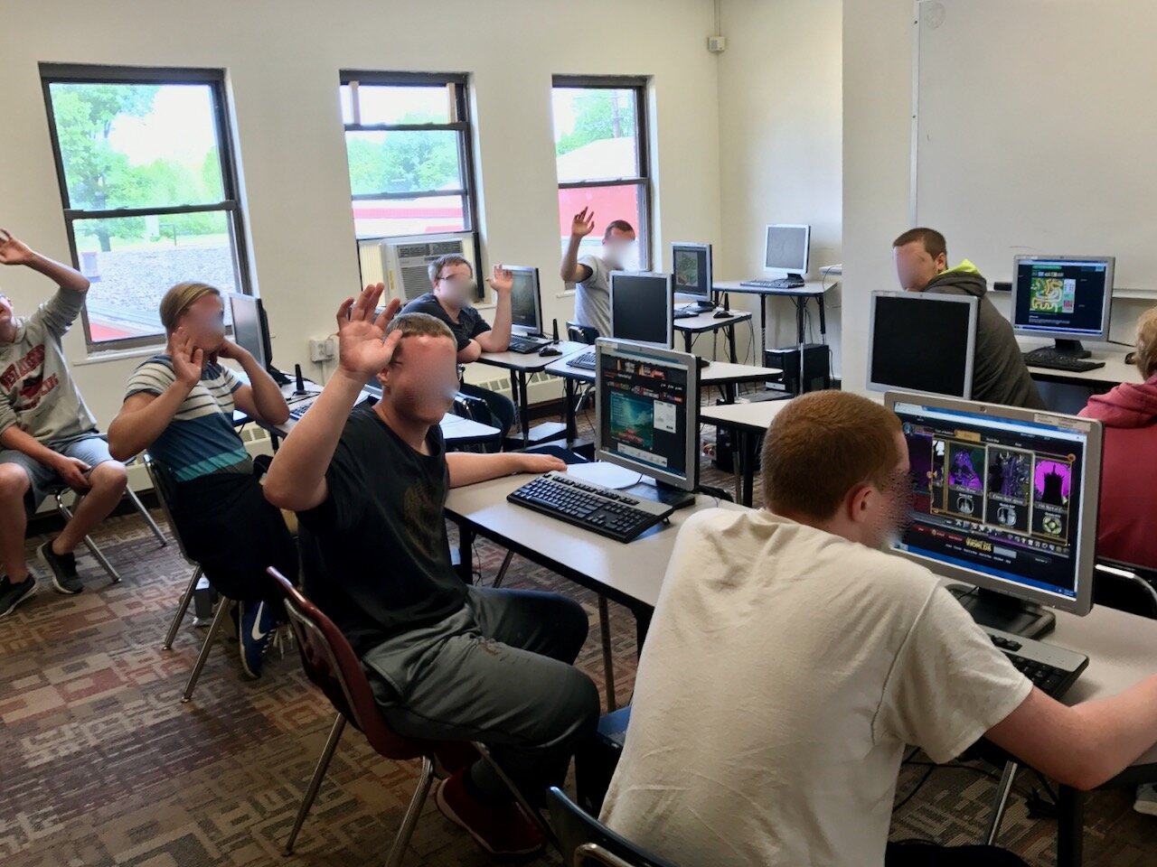 The school computer lab
