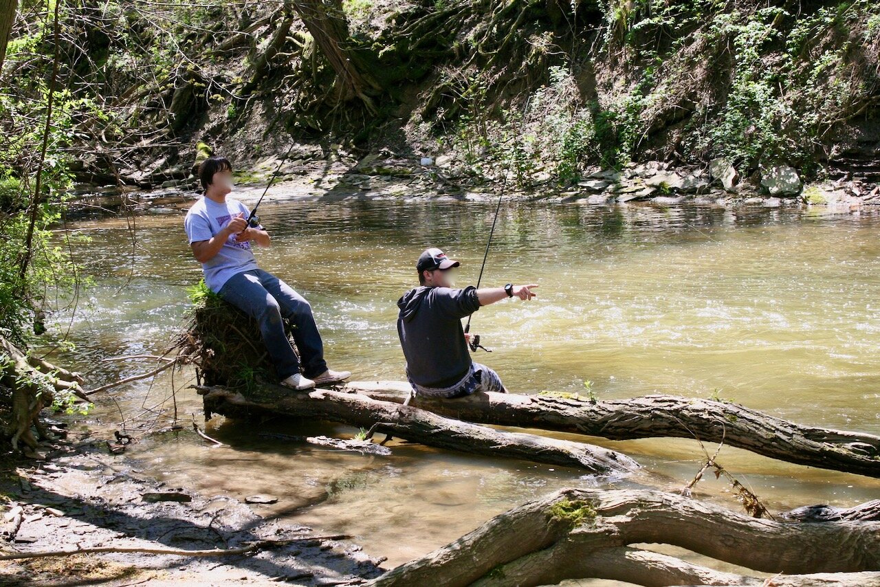 Fishing at the annual Trout Derby