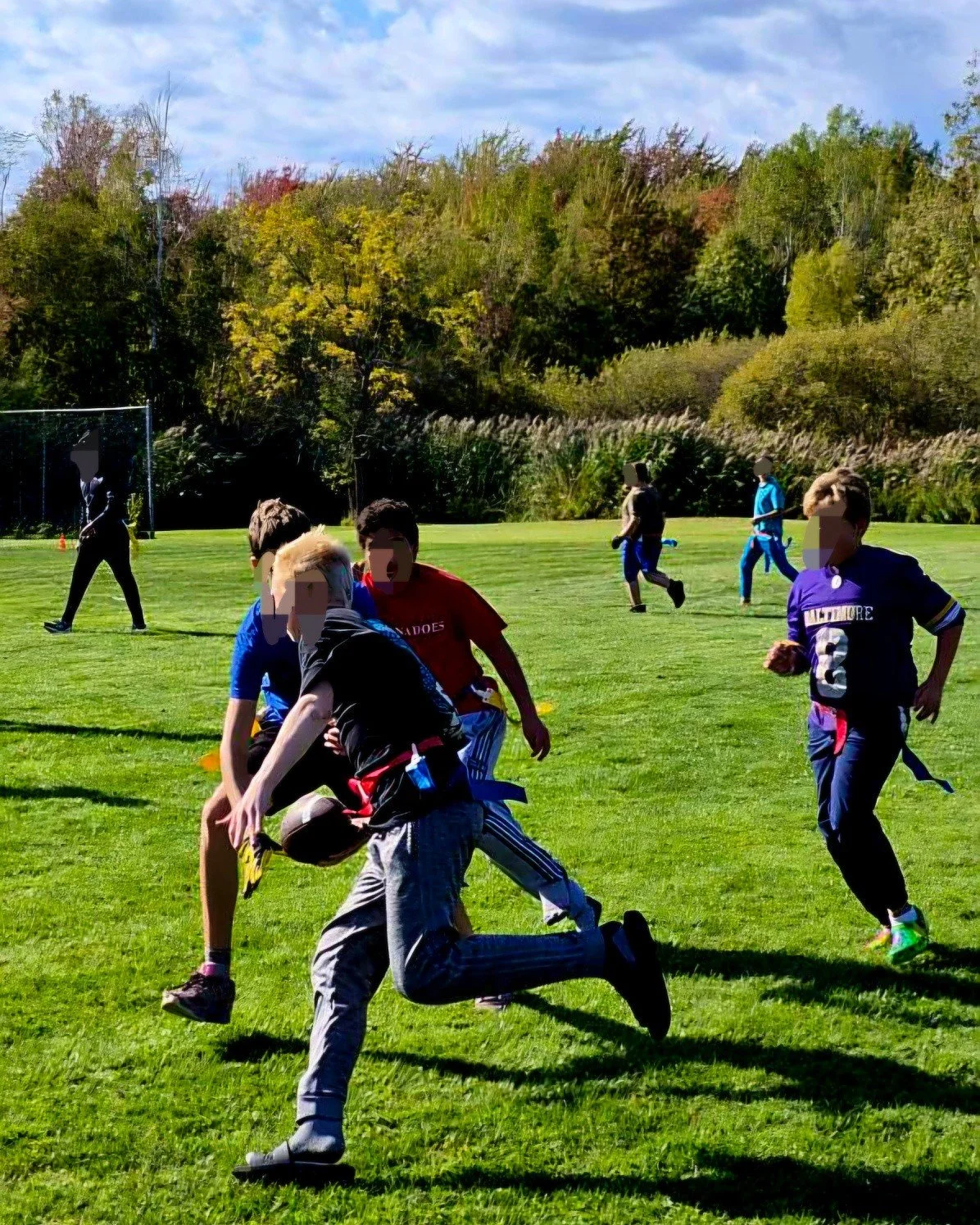There's been some beautiful fall flag football weather this past week. Photo credit goes out to Coach Jerry! #TeamHYS