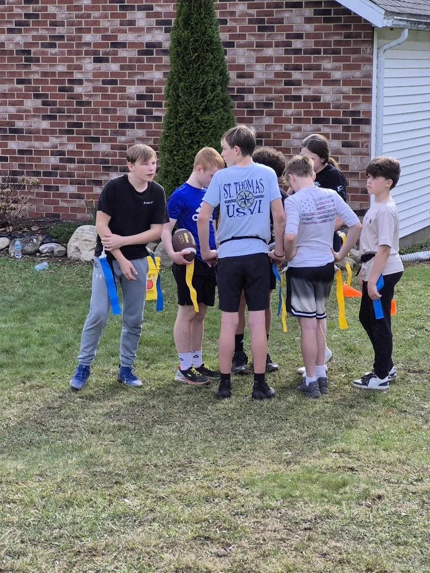 Kids playing flag football