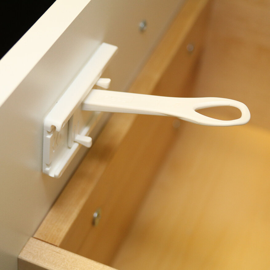 12pc Baby Door Cabinet Locks Anti-pinch Spring Drawer Safety Lock Child Infant 