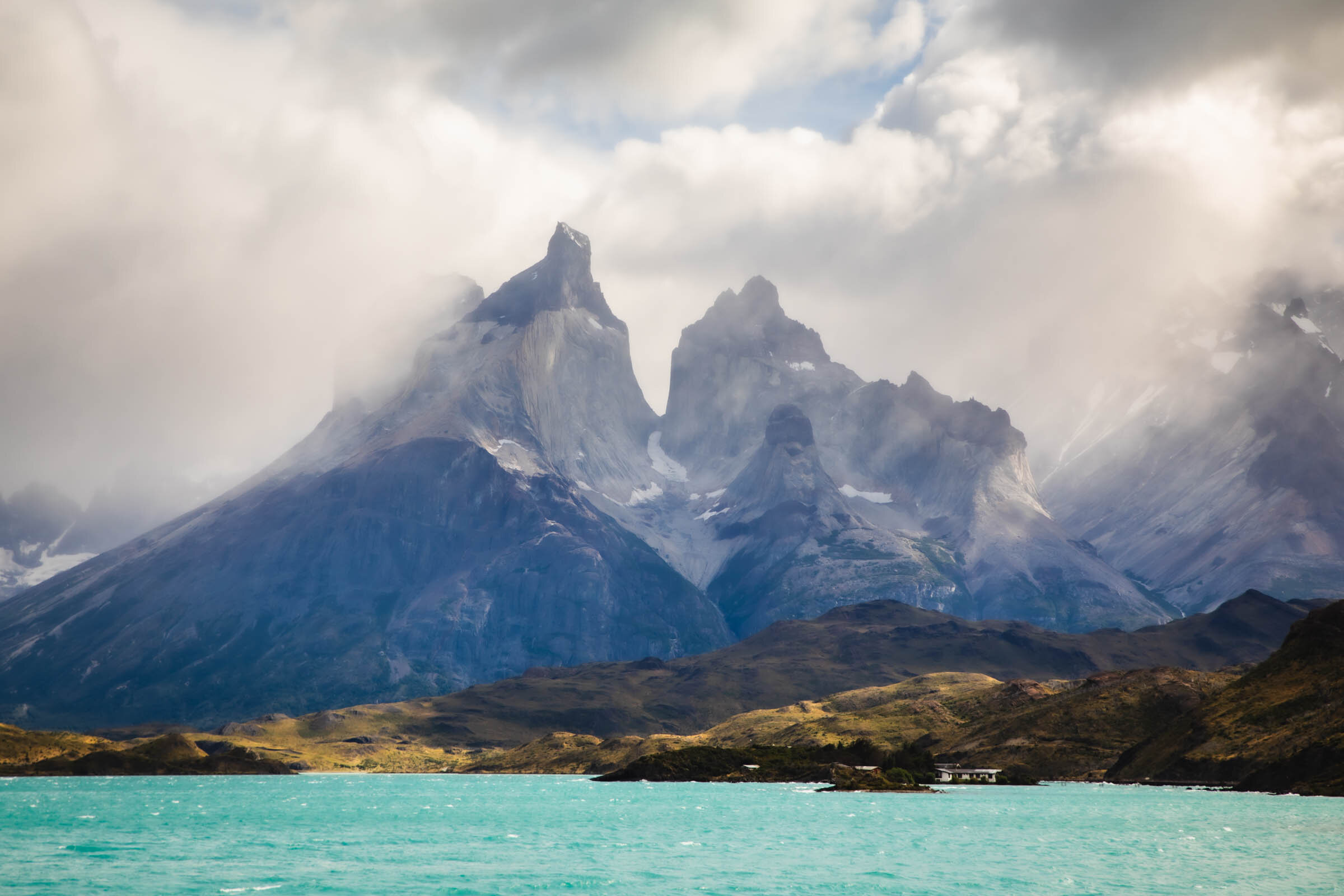  There was not a moment in Torres del Paine that I didn’t feel insignificant. Anything of human origin was small in comparison to its natural surroundings, but if you look carefully in the bottom right of this image you can see the small ‘Hosteria’ w