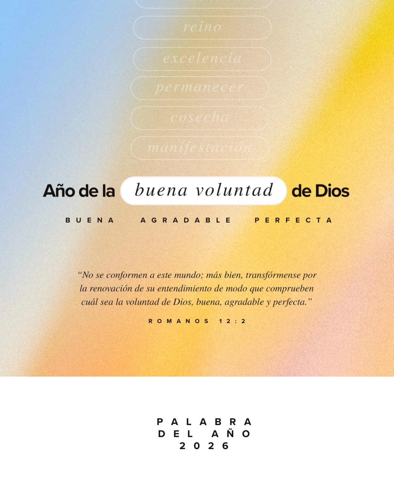 La palabra del a&ntilde;o es &iexcl;EL A&Ntilde;O DE LA BUENA VOLUNTAD DE DIOS! 🙏🏼🙌🏼🤍