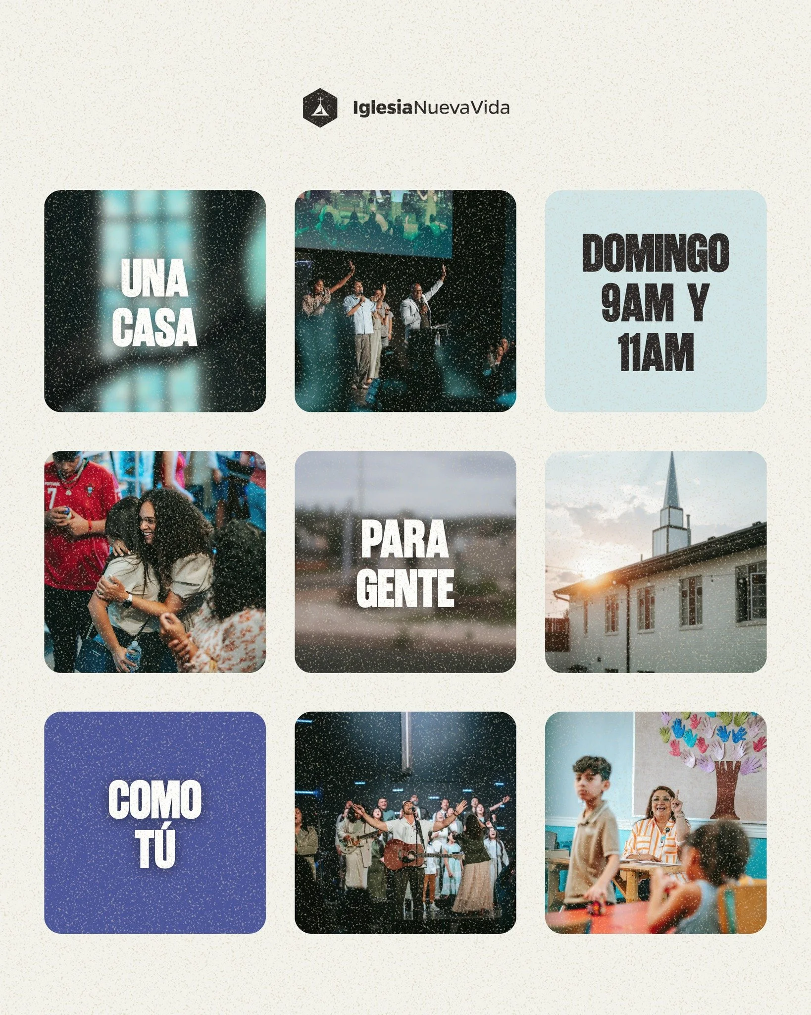 &iexcl;Iglesia Nueva Vida es una casa para gente como t&uacute;! Nos vemos a las 9am y 11am en INV ⛪