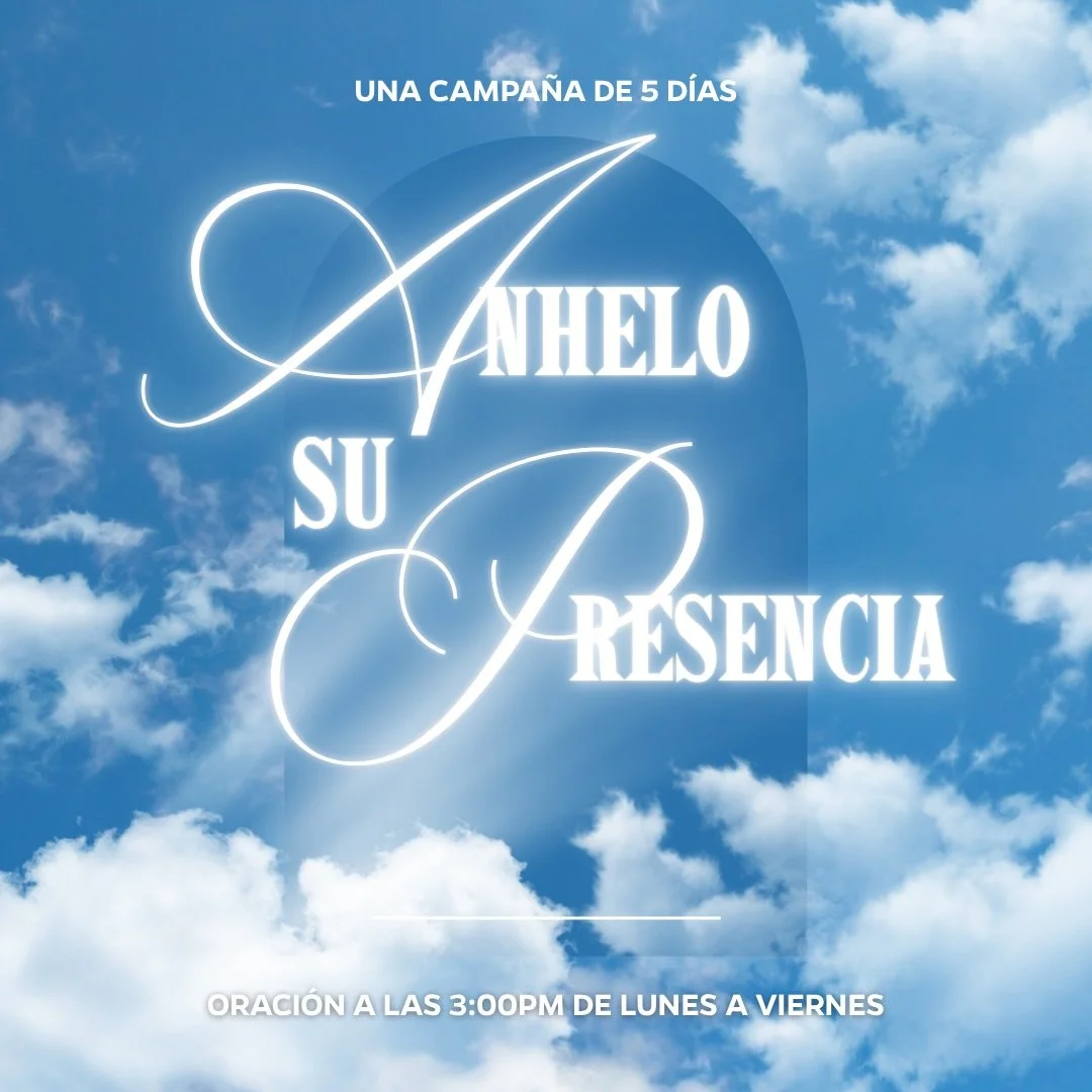 Hoy empezamos nuestra campa&ntilde;a de oraci&oacute;n de 5 d&iacute;as &ldquo;Anhelo su Presencia&rdquo;. Acomp&aacute;&ntilde;anos todos los d&iacute;as a las 3pm para orar juntos en donde quiera que te encuentres!