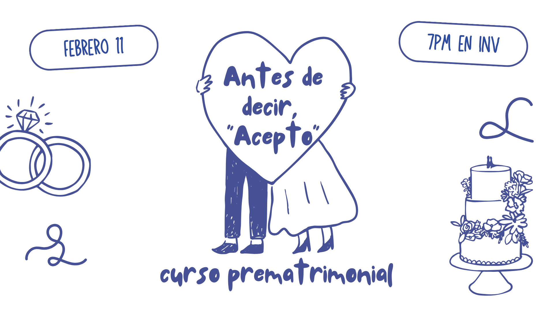 Blue Illustrated Wedding Invitation Postcard.png