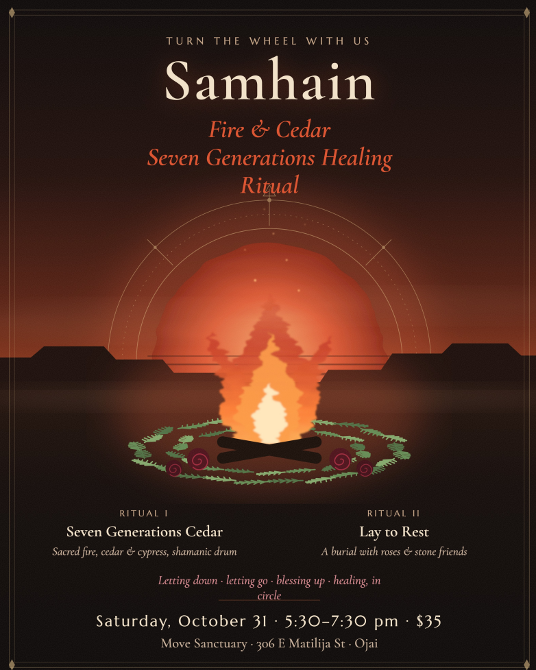 Samhain Fire and Cedar 7-Generations Healing Ritual