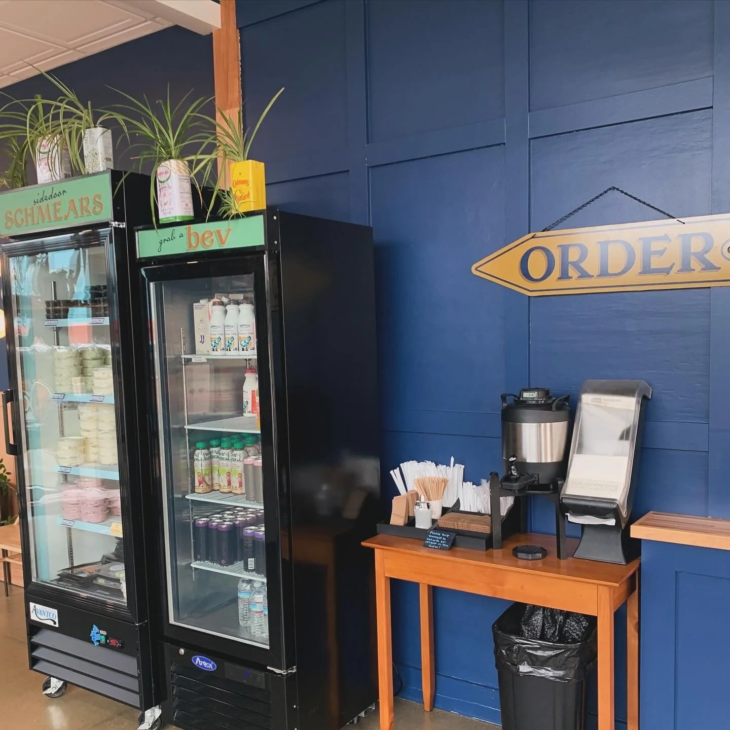 Directional signs help navigate a changed space