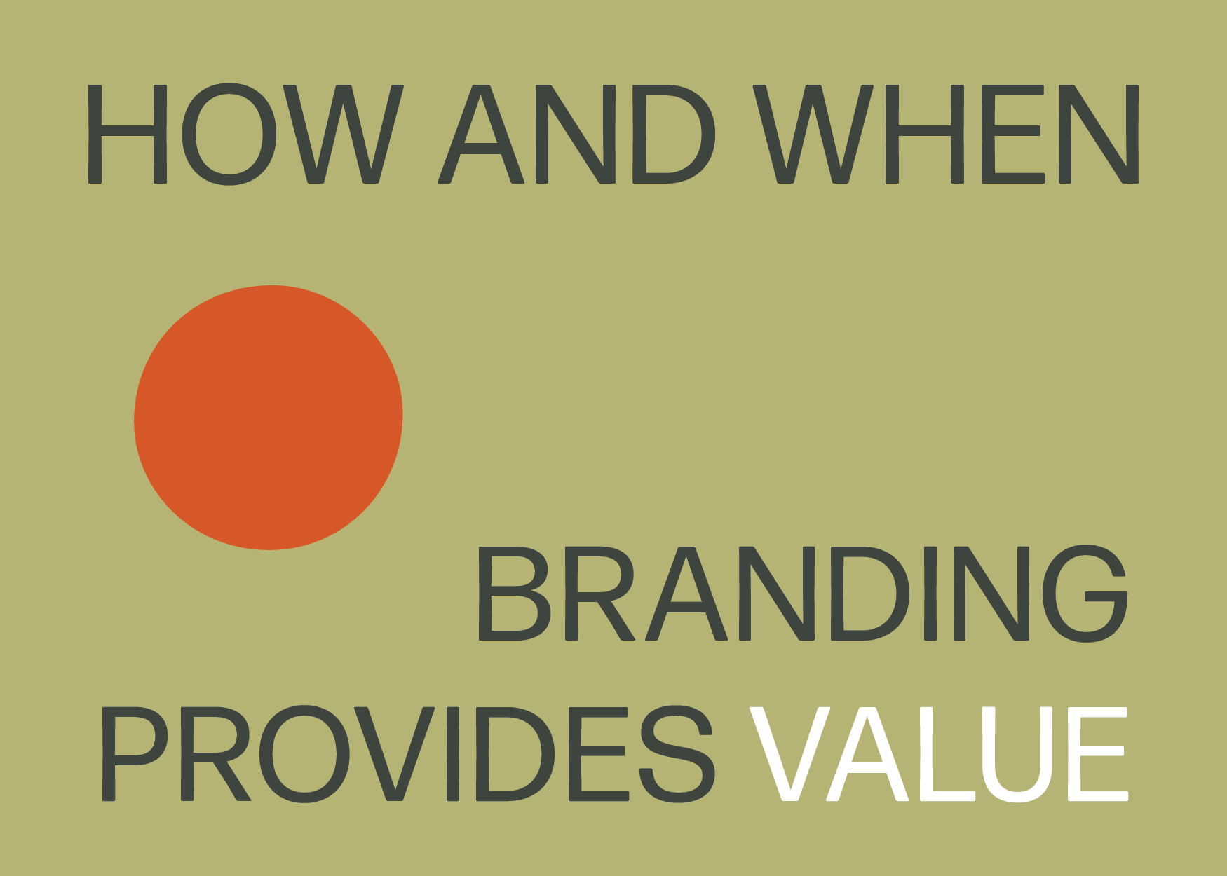Investment vs. Expense: How &amp; When Branding provides Value