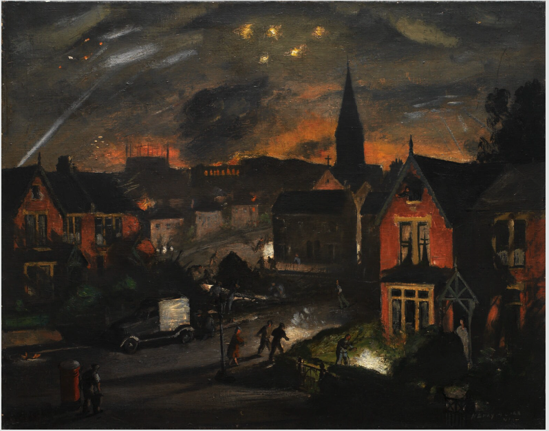 Incendiaries in a Suburb, Henry Carr (1941) 