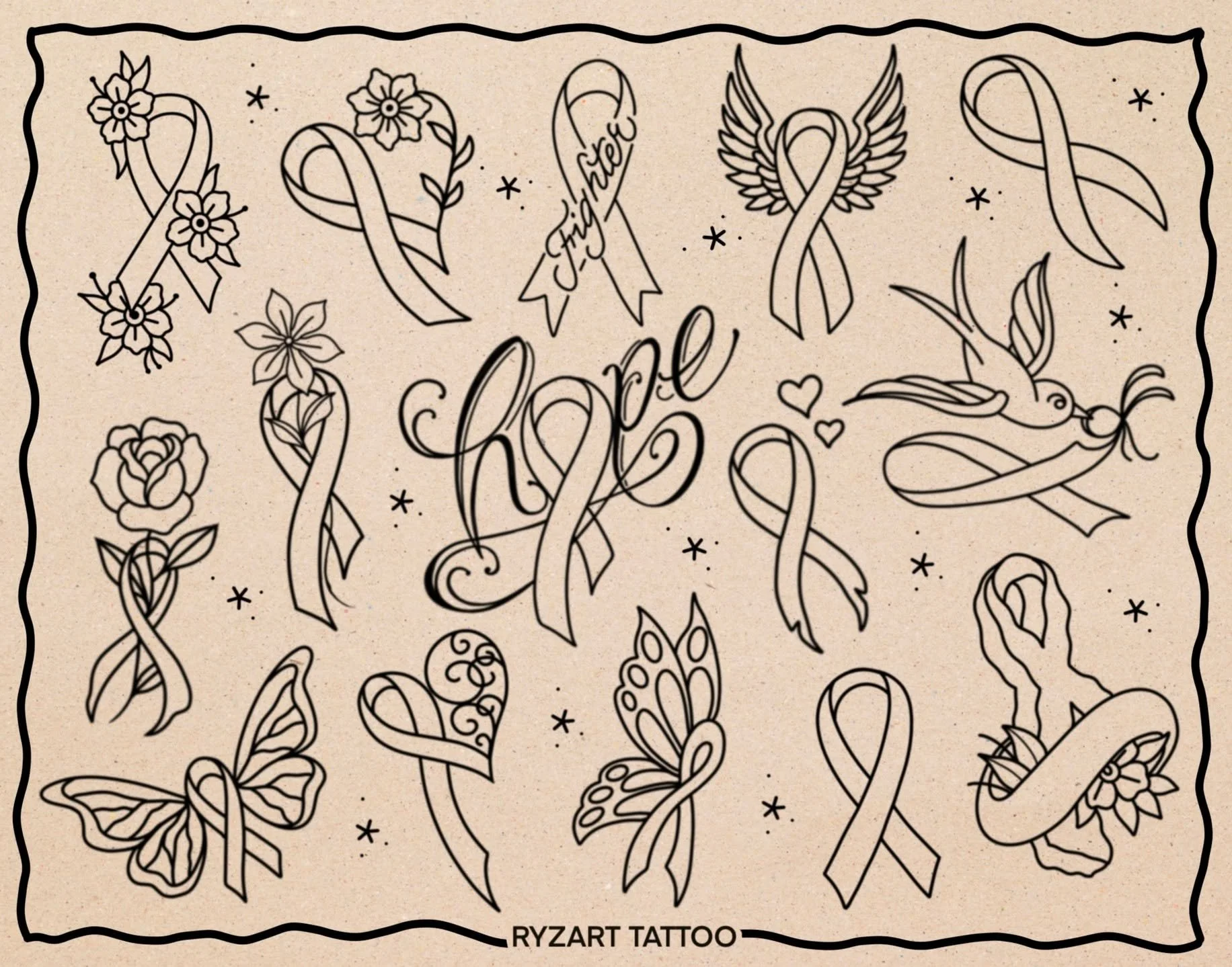 Here, at the shop @radiantenergytattoo all month long, we will be fundraising for Breast cancer awareness 12-8 every day. Walk ins welcome, appointments preferred. Text (732)503-8469 to book! 
@inkspotbrian I've included @ryzarttattoo flash sheet whi