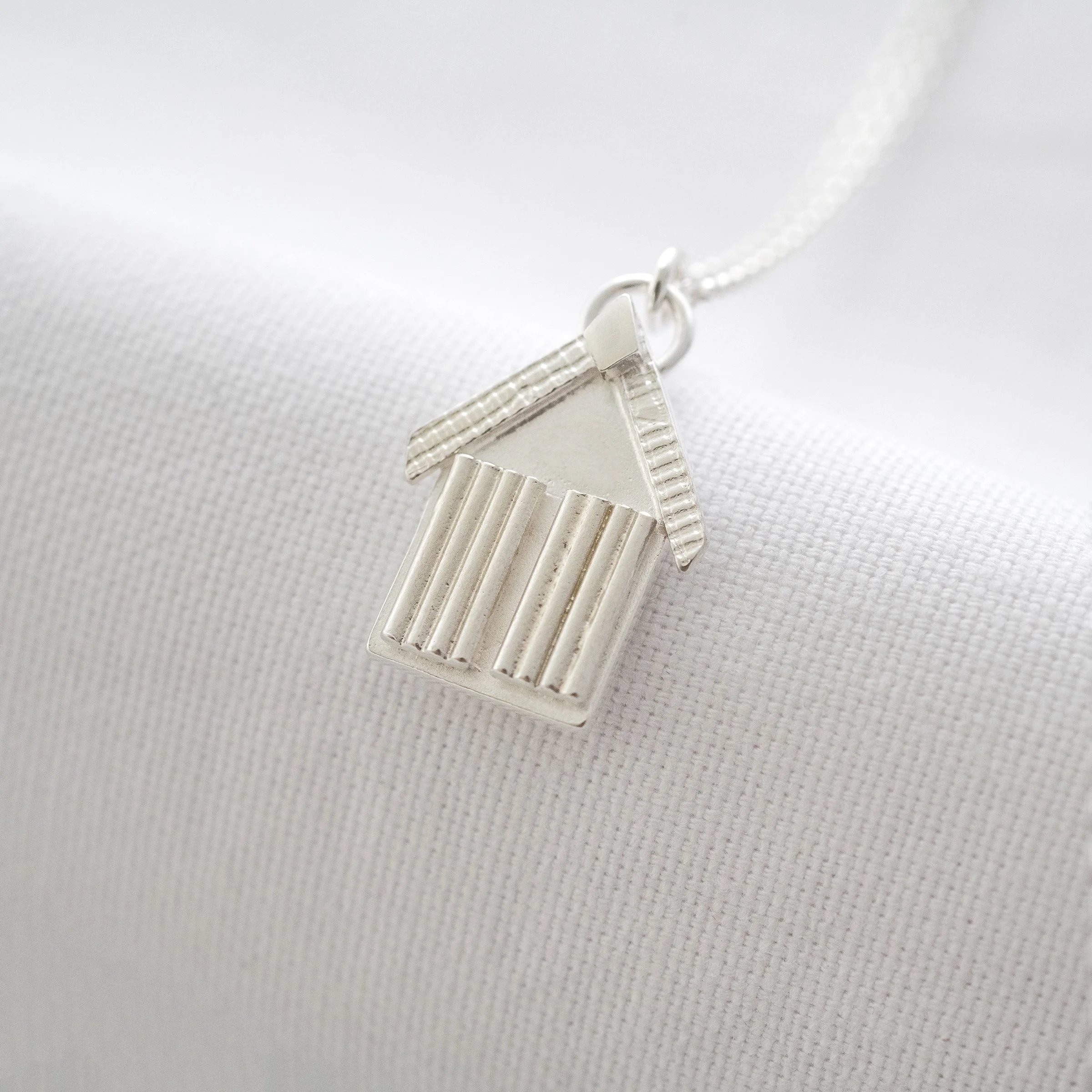 Sterling Silver Beach Hut Necklace