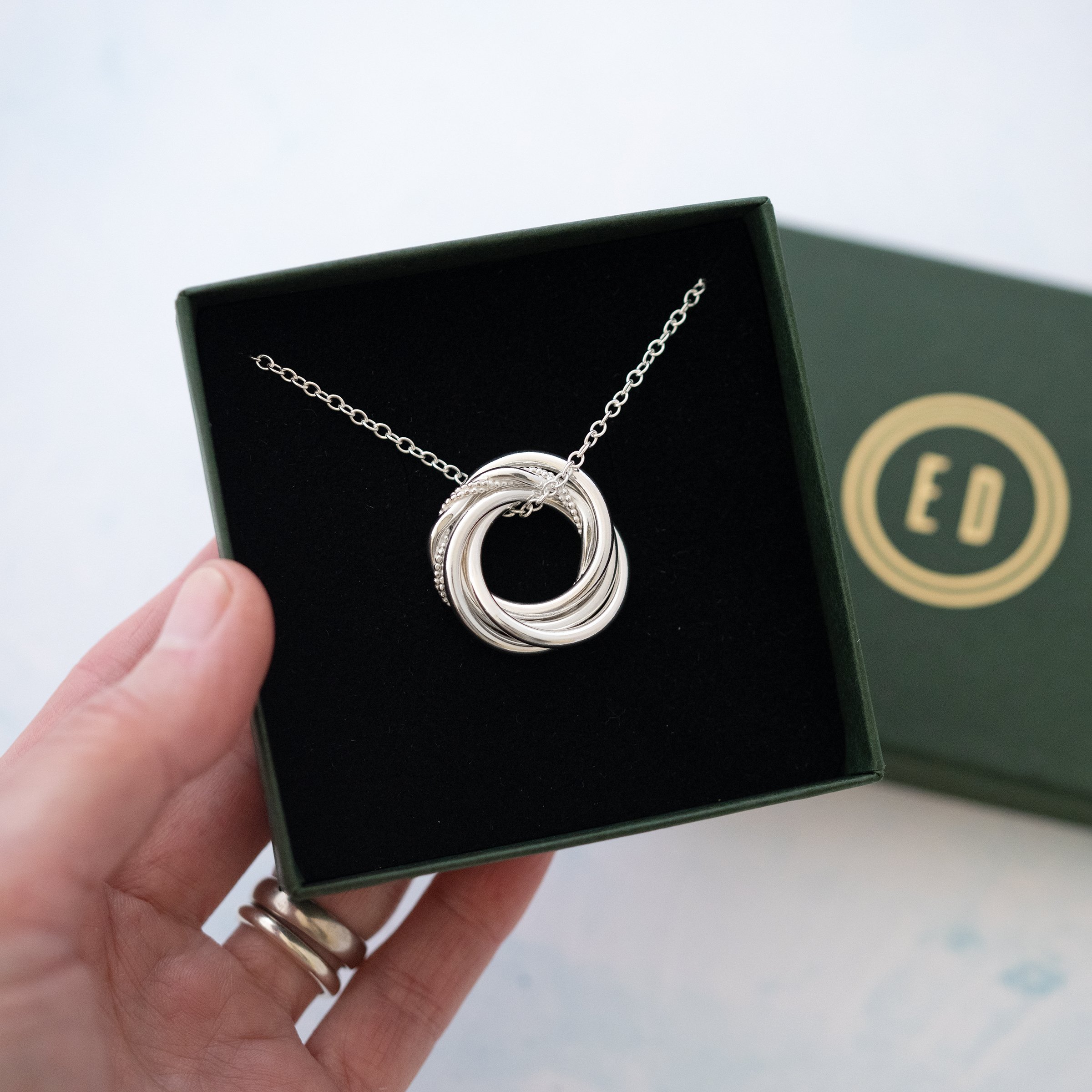 Personalised Silver Interlocking Circles Necklace By Lisa Angel |  notonthehighstreet.com