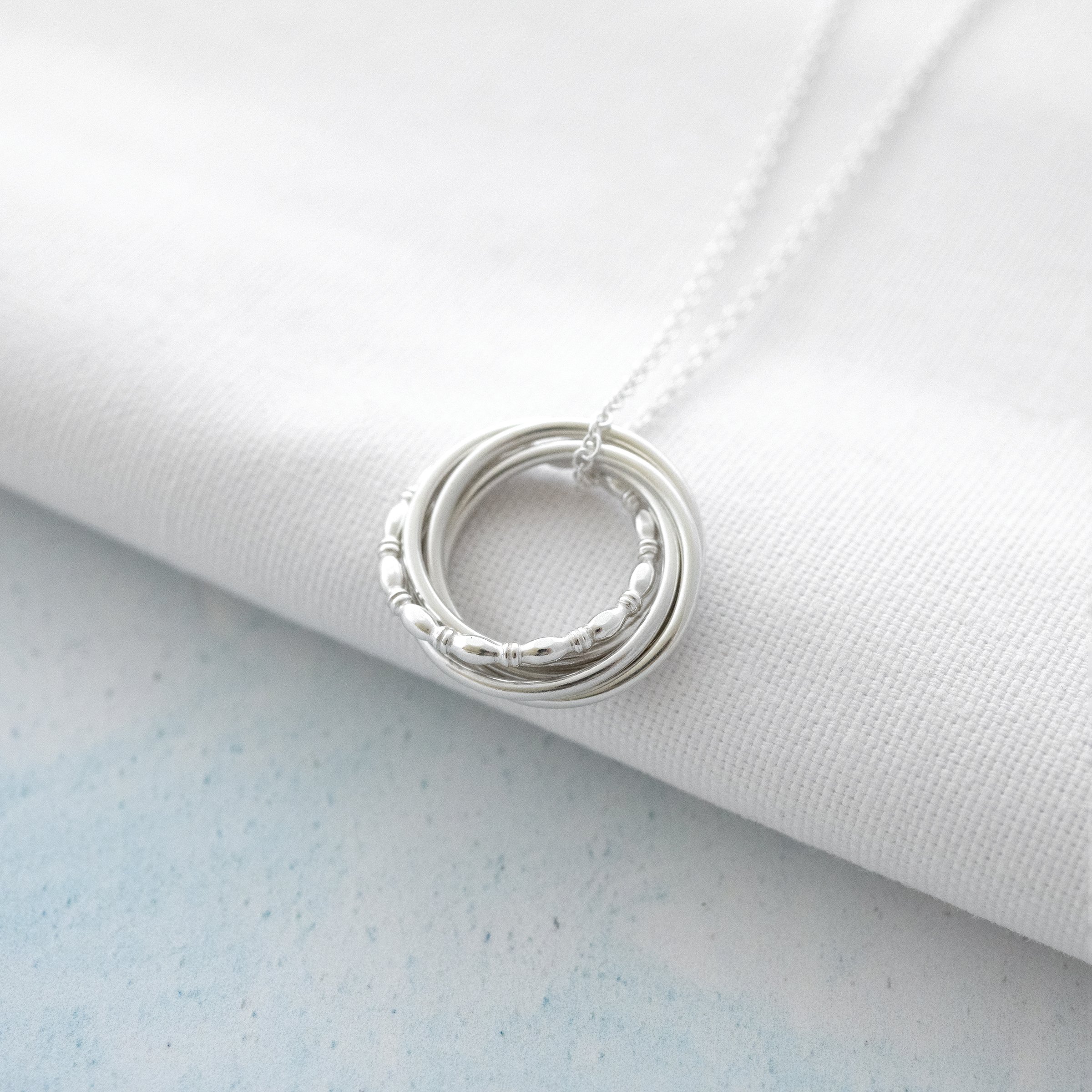 Buy Hammered Sterling Silver Triple Circle Necklace, Hammered British  Silver Pendant, Handmade Silver Three Circle Necklace Handmade Pendant  Online in India - Etsy