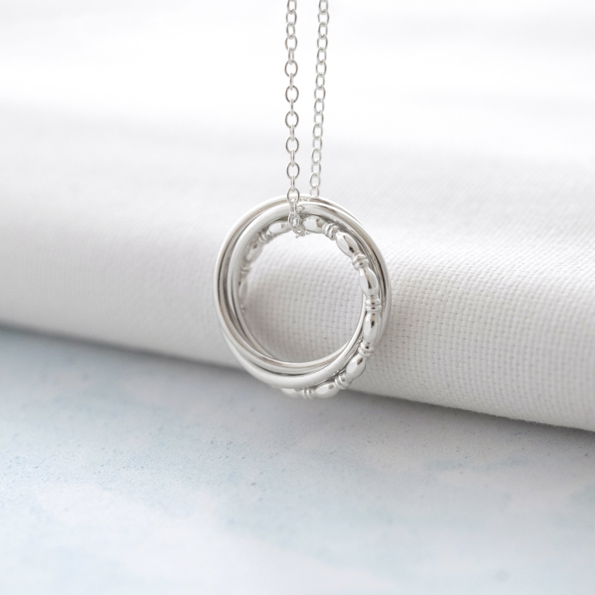 Silver 40th Graduating Ring Necklace - Loved By Venus