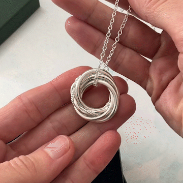 Personalised Hammered Sterling Russian Ring Necklace By Lisa Angel |  notonthehighstreet.com