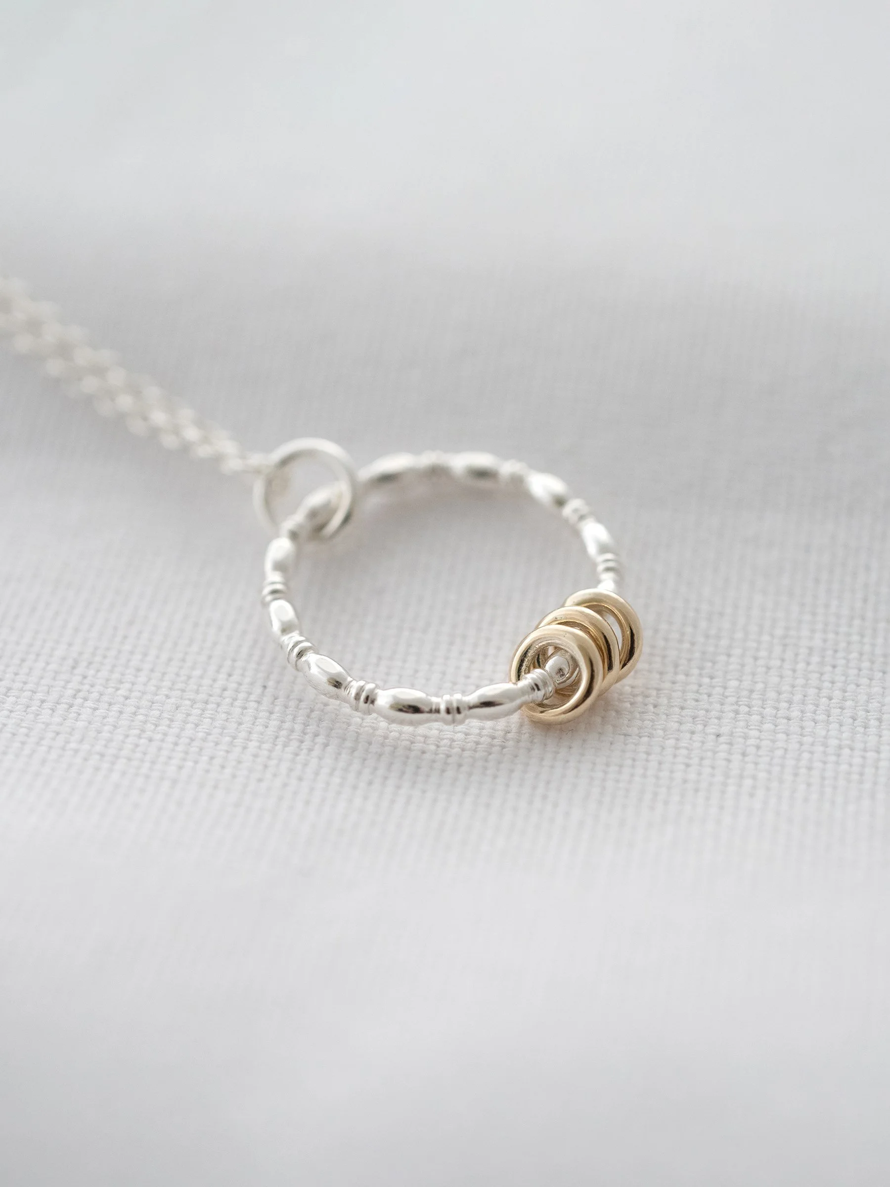 30th Gold & Silver Ring Necklace
