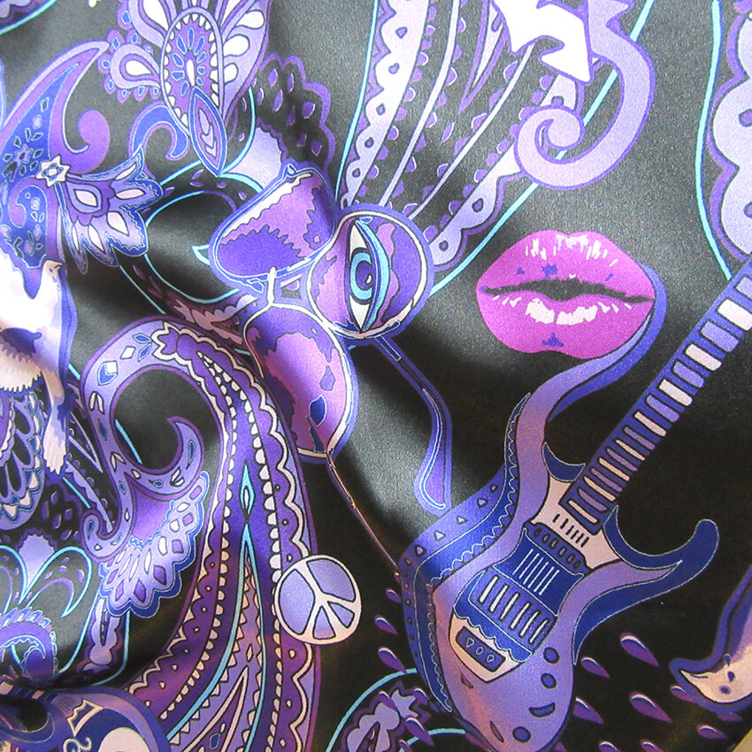 Paisley Prince Songbook printed cotton. 5 different sizes/scales available.  FREE SHIPPING — Paisley Power