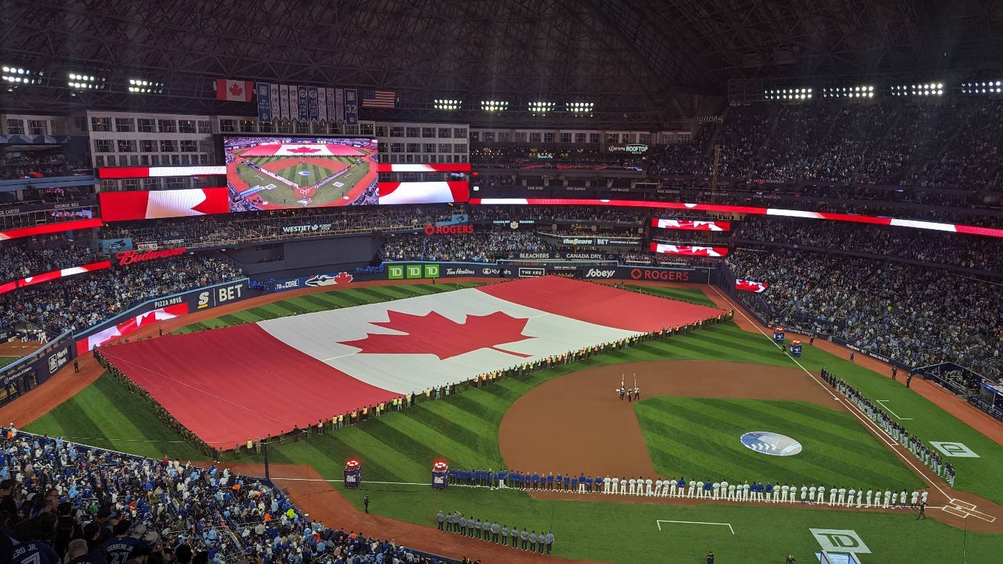 Opening night and a win for the Toronto Blue Jays!