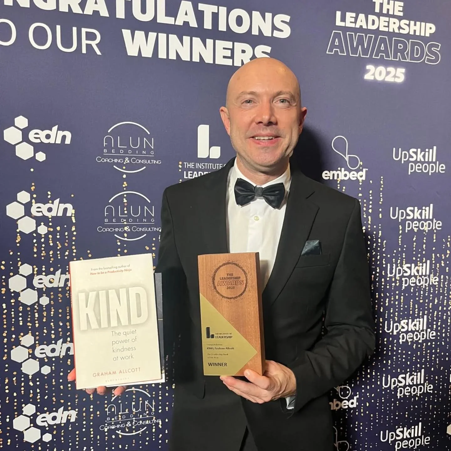 Leadership Book of the Year 2025 🎉🎉

Last night &quot;KIND&quot; was named Leadership Book of the Year at the Leadership Awards 2025. 

In a week that has seen kindness in the spotlight (with World Kindness Day on Thurs), it's proof that there is a