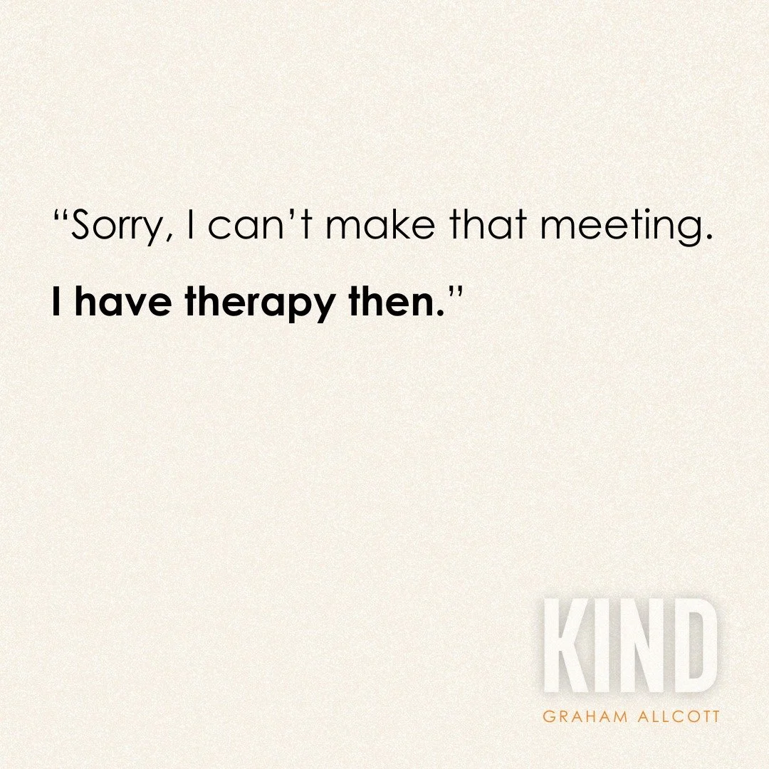 &quot;Sorry, I can't make that meeting, I have therapy then.&quot;

How many of us would actually say that out loud?
Would you feel the need to disguise it as a &ldquo;private appointment&rdquo;?
Or cancel therapy altogether because the meeting felt 