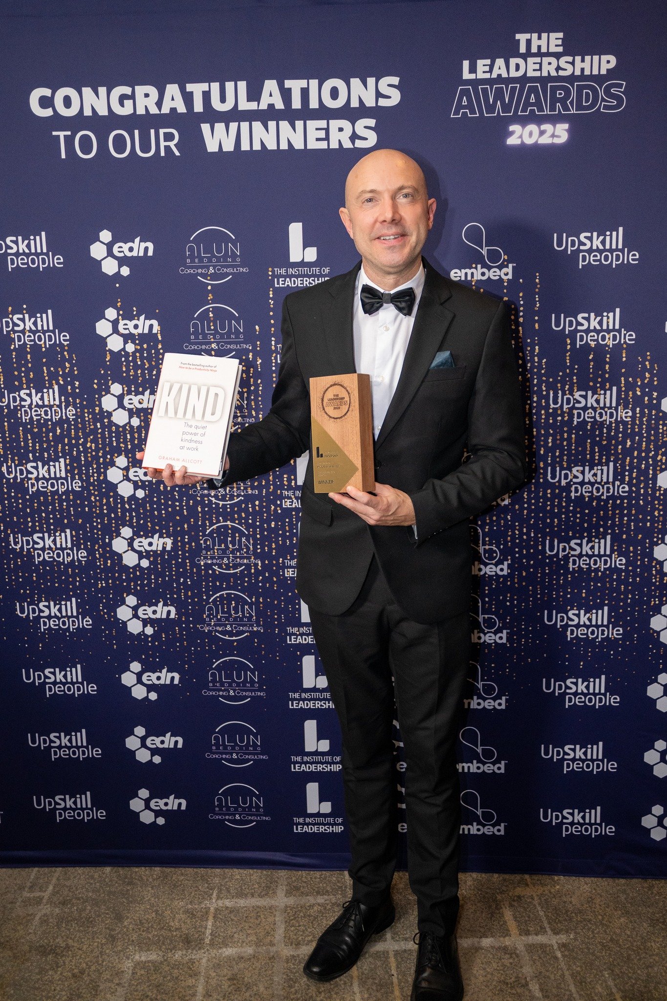 Recently won Best Leadership Book 2025 for a book about kindness.

Time to reintroduce myself.

I'm Graham Allcott.

I help leaders build workplace cultures where kindness drives performance.
My journey started running a charity, burning out, and rea